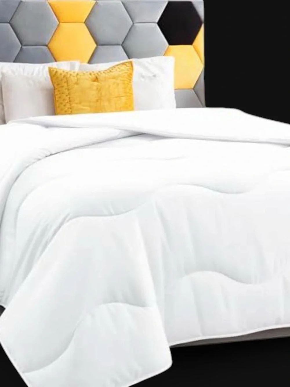 White Plush Down Duvet Insert Comforter - Cozy Lightweight Bedding